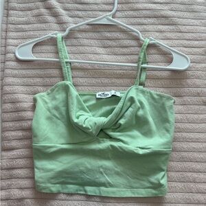 Hollister Light Mint Twist-Front Cropped Cami
